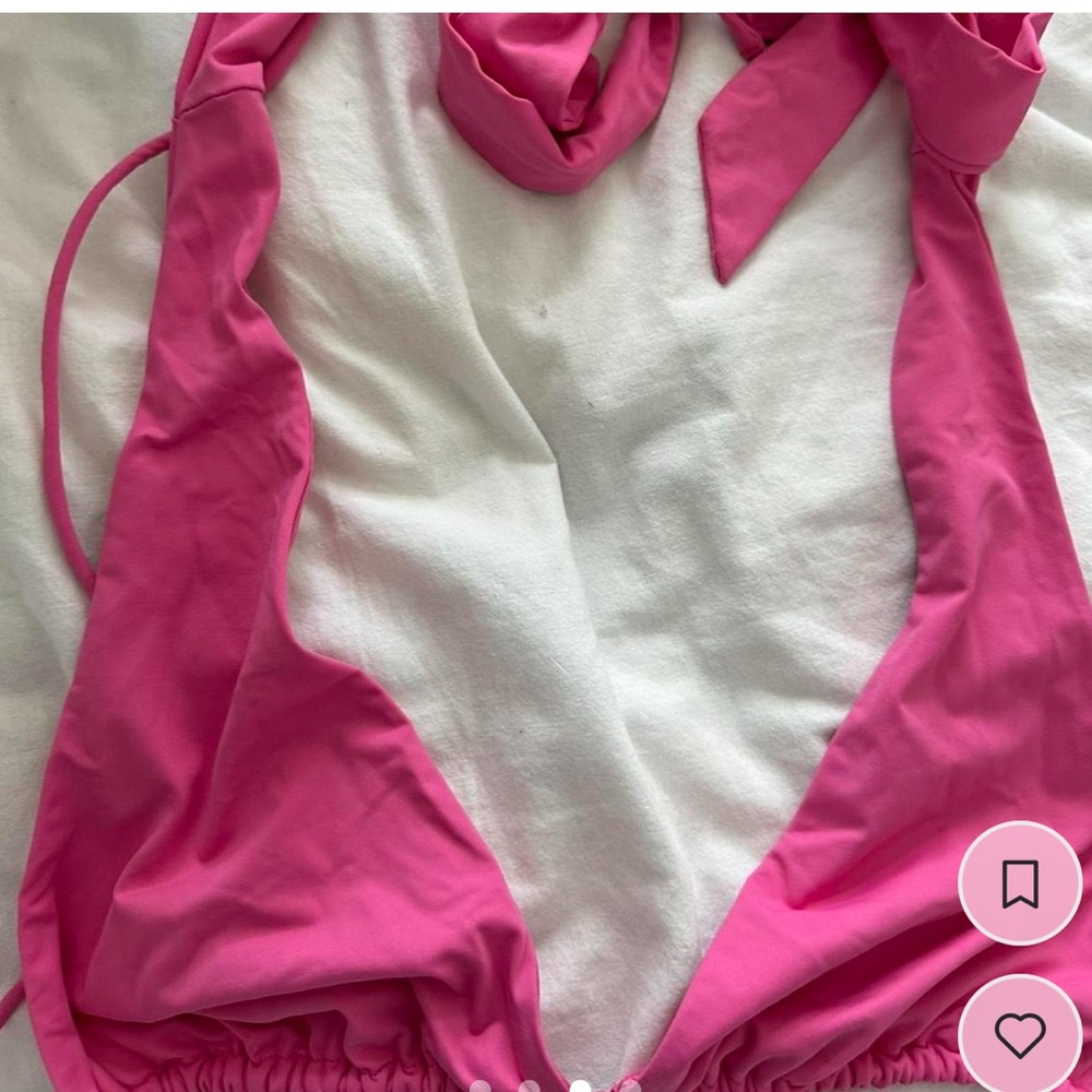 Garage pink halter top wrap around